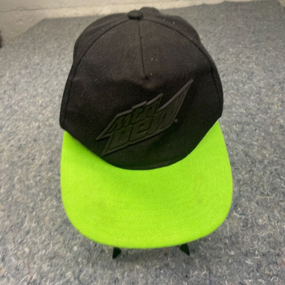 Vintage MOUNTAIN DEW Black Out Hat X Games 2016 Rare 2k y2k‎